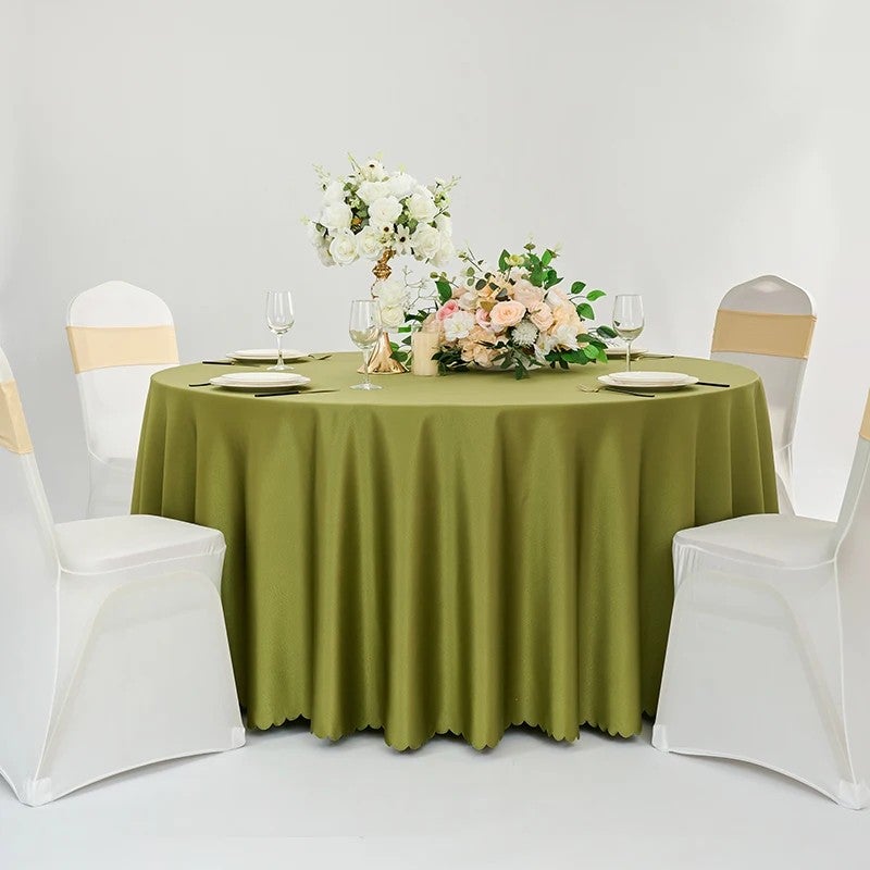 Bluejw Hotel and Restaurant Modern Single-Sided Satin Tablecloth Woven Table Runner and Table Skirt - Image 1